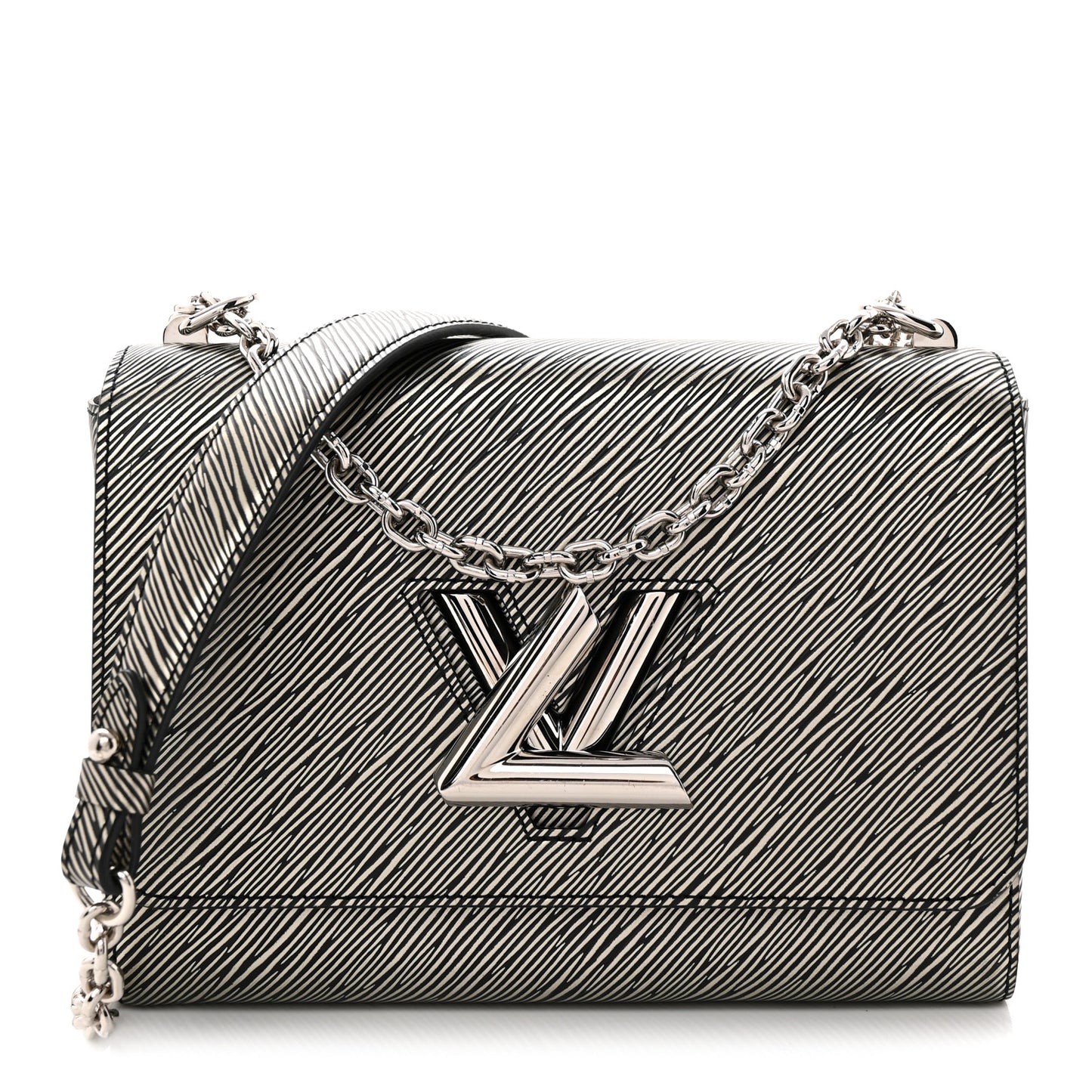 Epi Twist Shoulder Bag MM Platine
