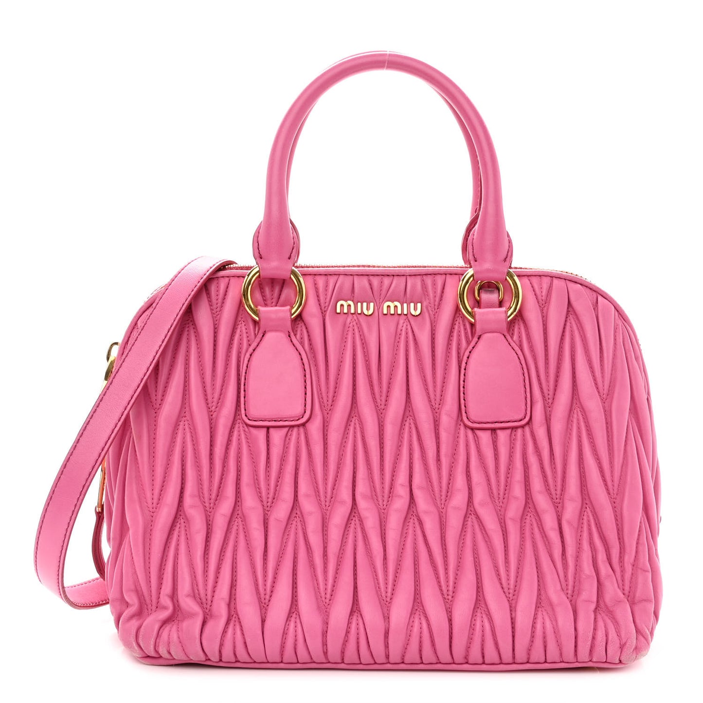 Nappa Matelasse Lux Mini Crossbody Tote Peonia