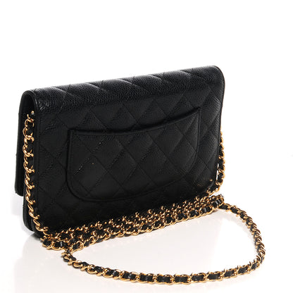 Chanel Caviar Quilted Wallet On Chain WOC Black 3 of 8