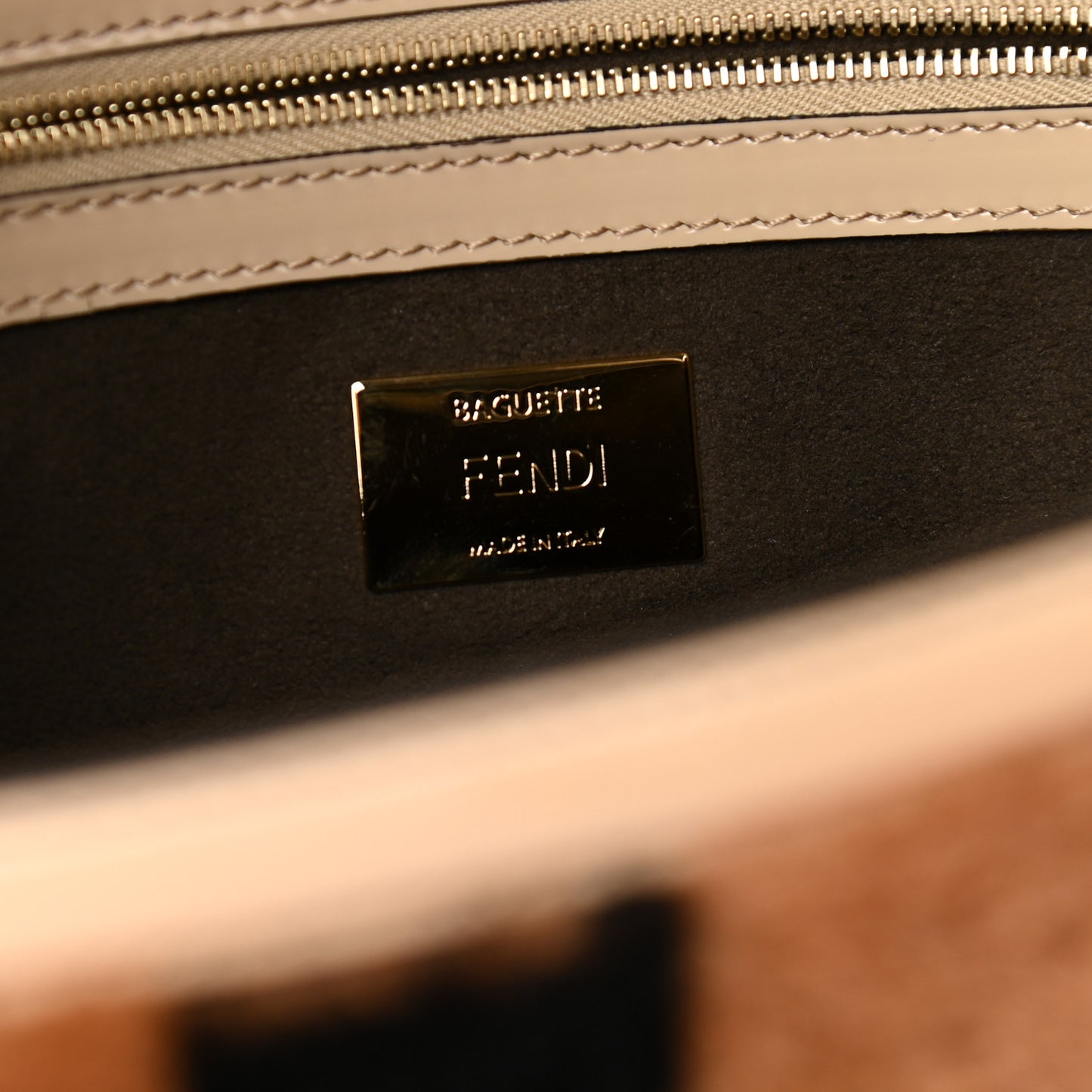 Shearling Vitello Vernice Mou Pequin Striped Baguette Tobacco Black Tortora