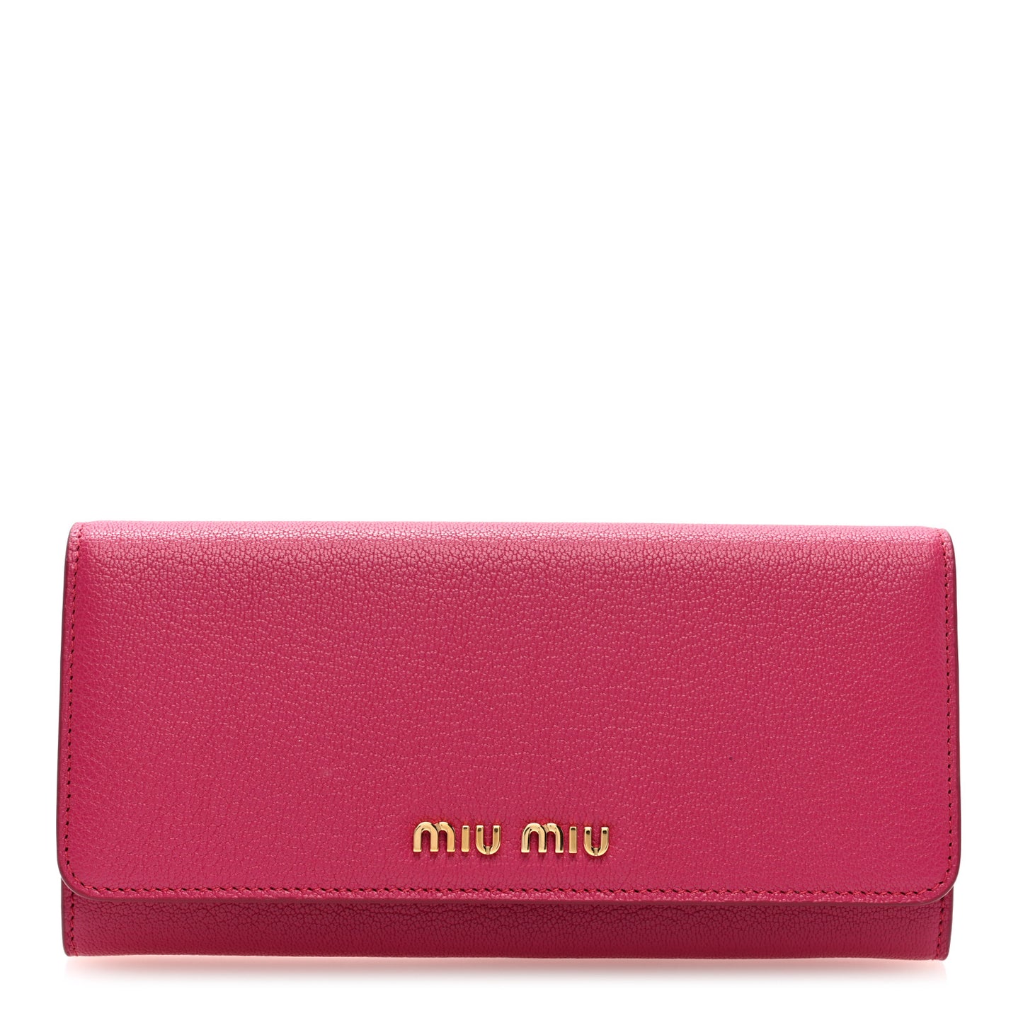 Goatskin Madras Flap Wallet Peonia