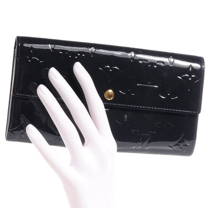 Louis Vuitton Vernis Sarah Wallet Blue Infini 2 of 8