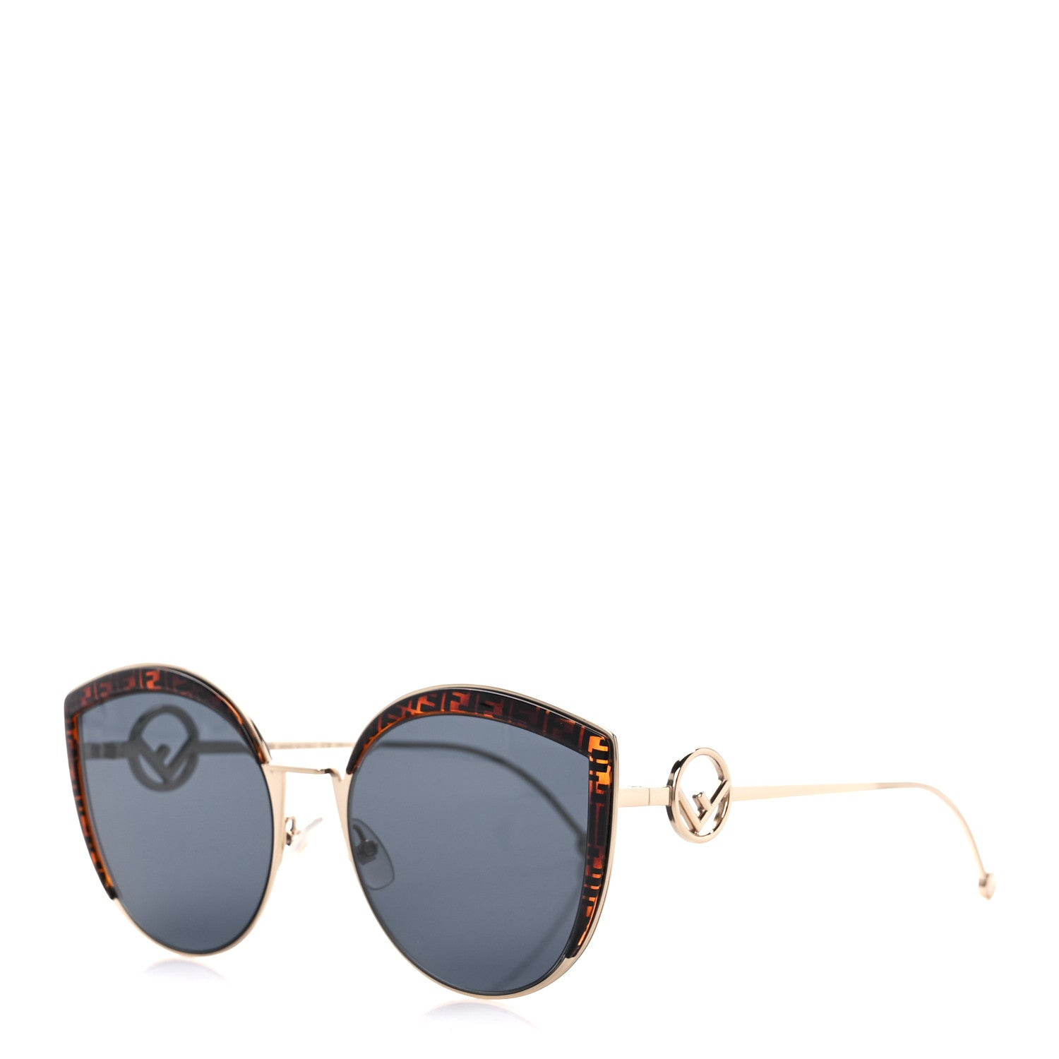 Fendi Metal Acetate F is Fendi FF Cat Eye Sunglasses FF 0290/S Blue Havana 1 of 7