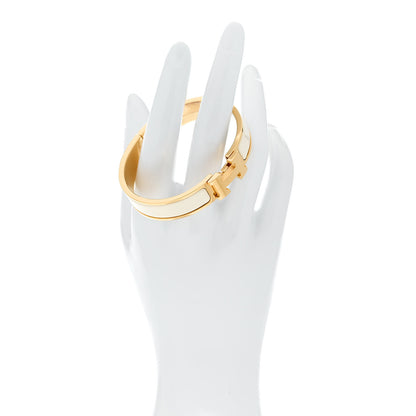 Hermes Enamel Narrow Clic Clac H Bracelet PM Craie 2 of 5