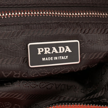 Prada Nylon Vela Flat Messenger Bag Mandarino 6 of 9