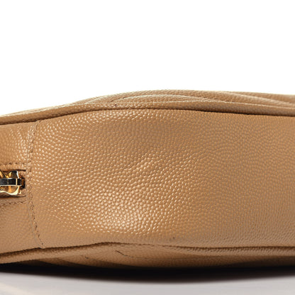 Saint Laurent Grain De Poudre Matelasse Monogram Mini Lou Camera Bag Dark Latte 8 of 9