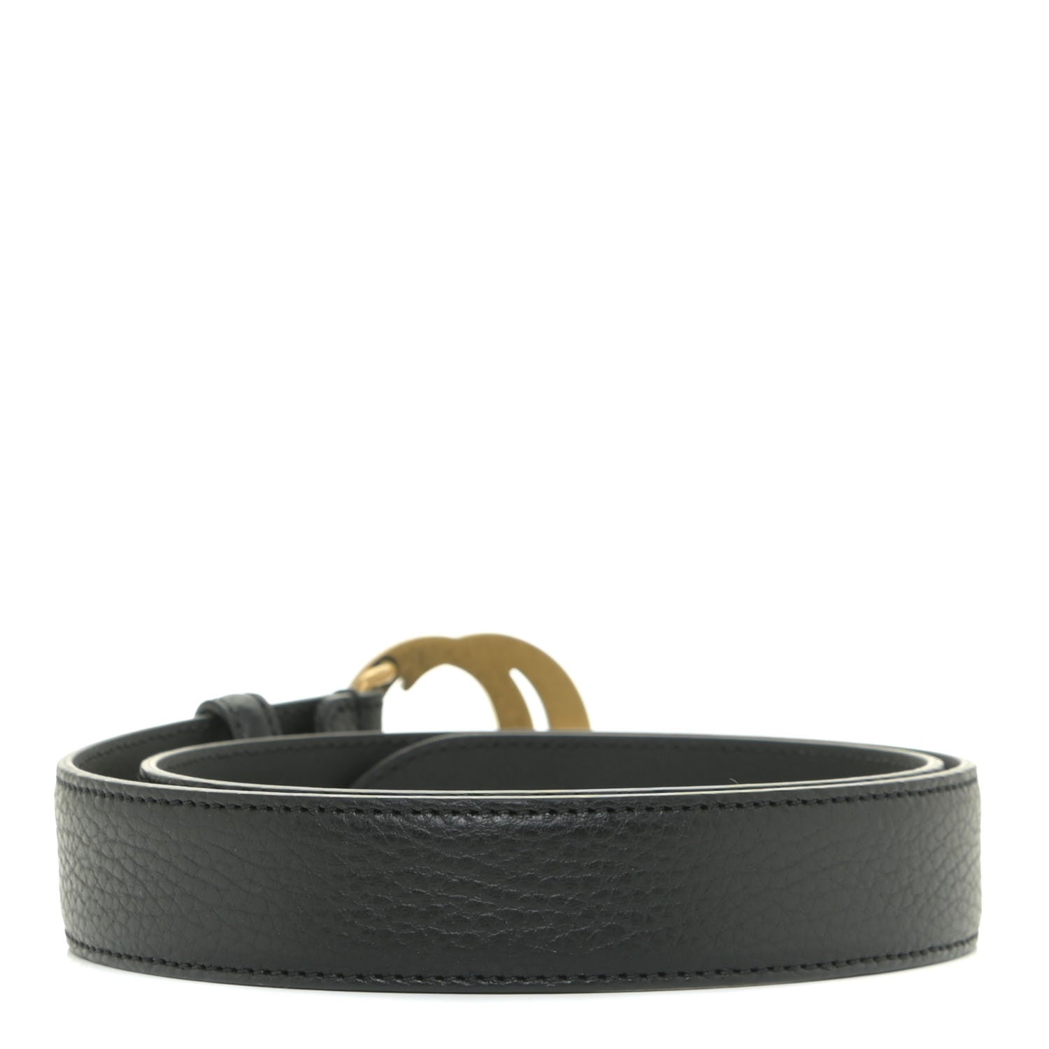Gucci Calfskin Mens Interlocking G Belt 75 30 Black 2 of 4