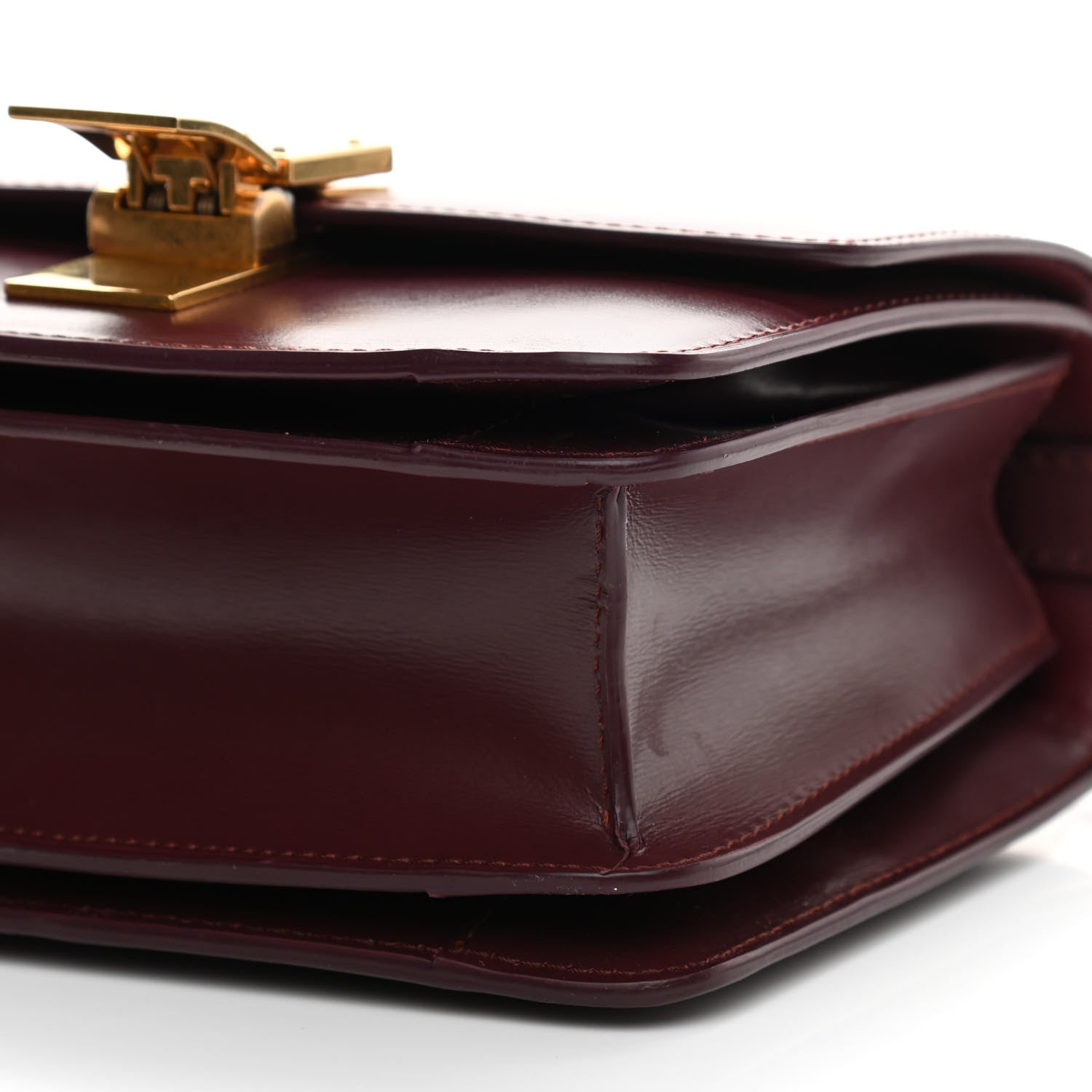 Celine Box Calfskin Small Classic Box Flap Bag Burgundy 8 of 8