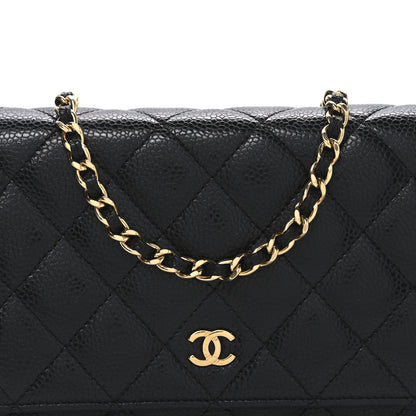 Chanel Caviar Quilted Wallet on Chain WOC Black 9 of 11