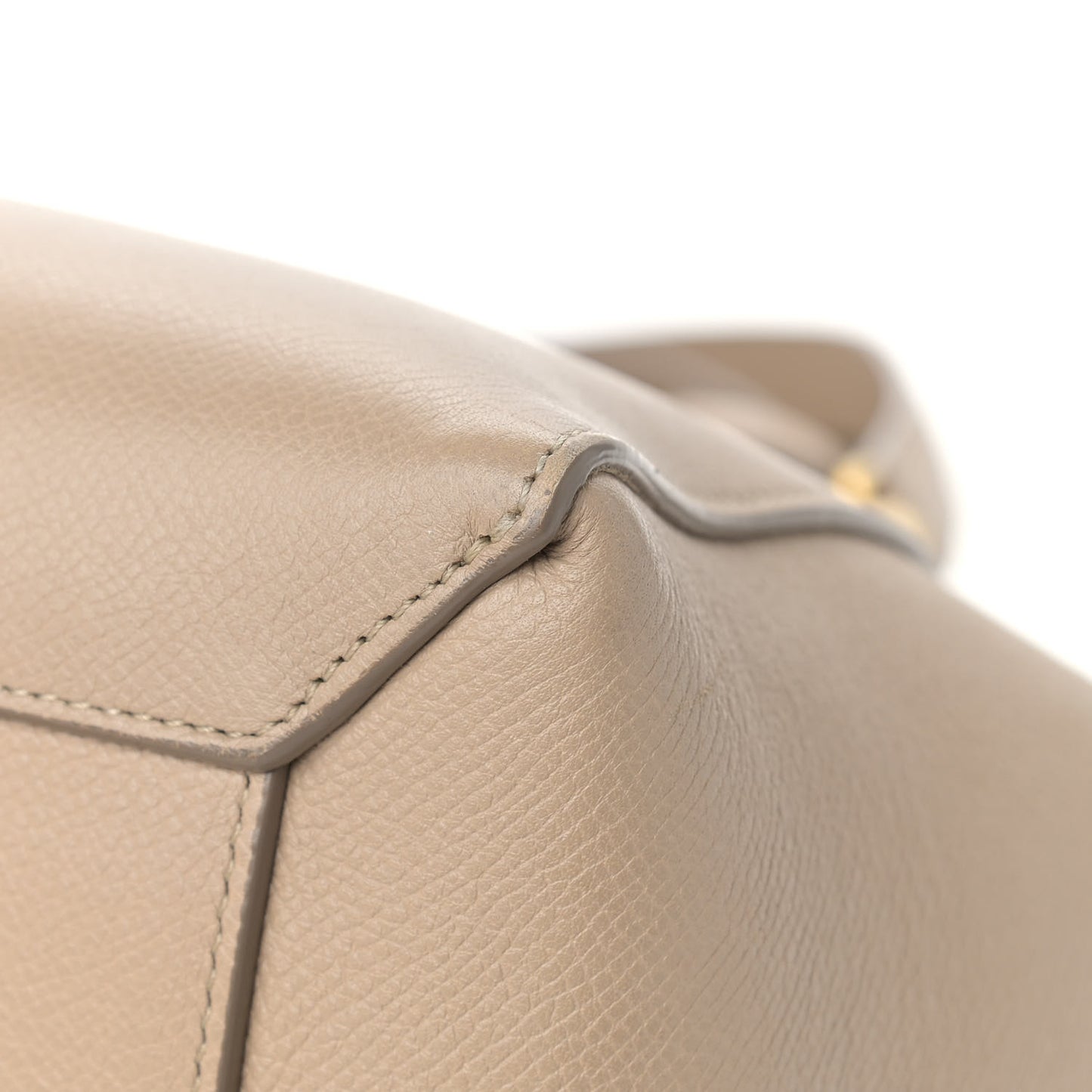 Grained Calfskin Micro Belt Bag Light Taupe