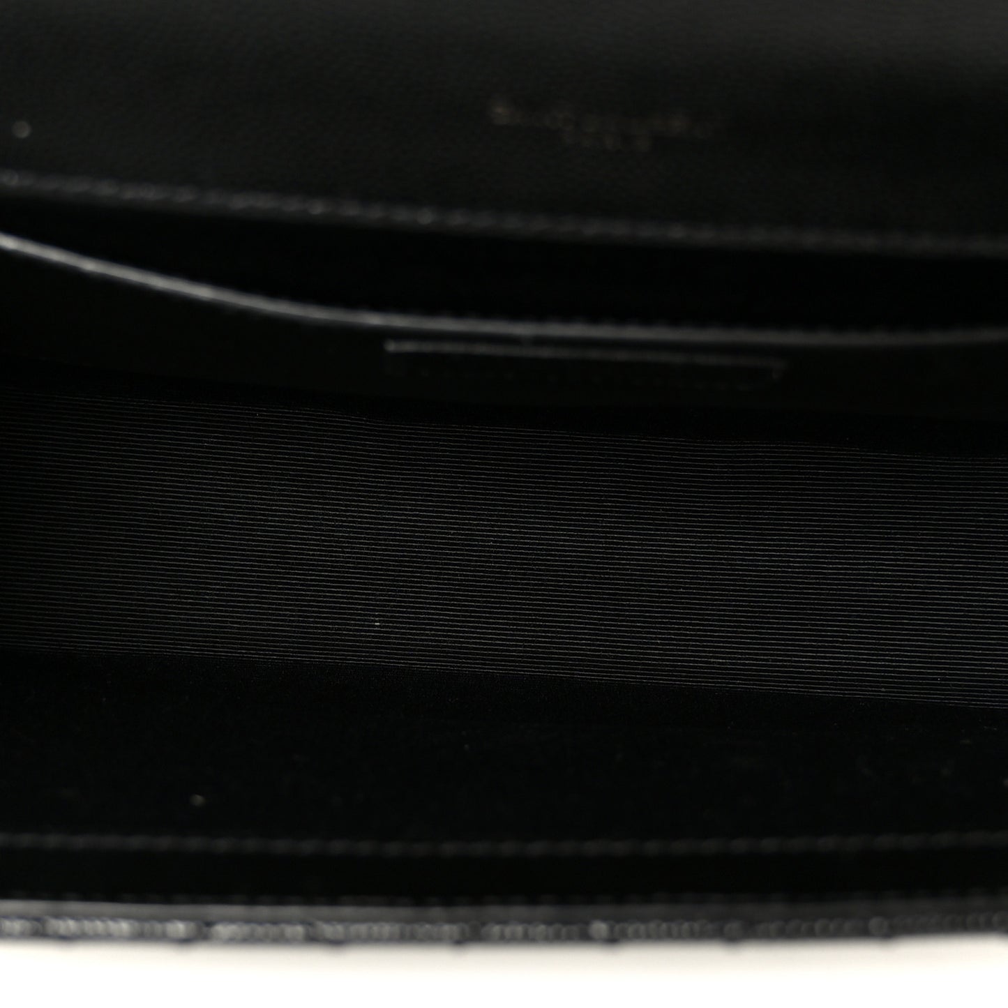 Grain De Poudre Textured Mixed Matelasse Triquilt Medium Monogram Monochrome Satchel Black