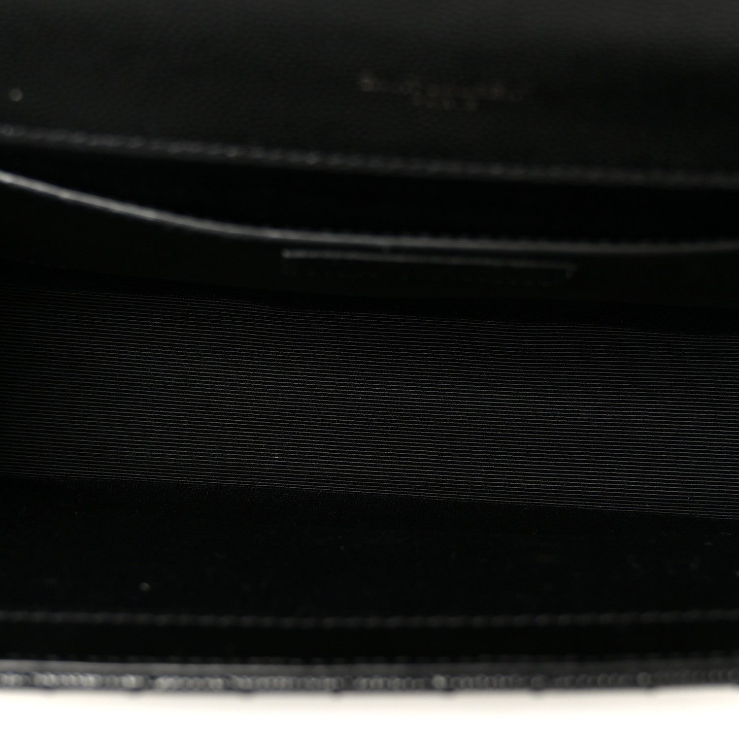 Saint Laurent Grain De Poudre Textured Mixed Matelasse Triquilt Medium Monogram Monochrome Satchel Black 4 of 10
