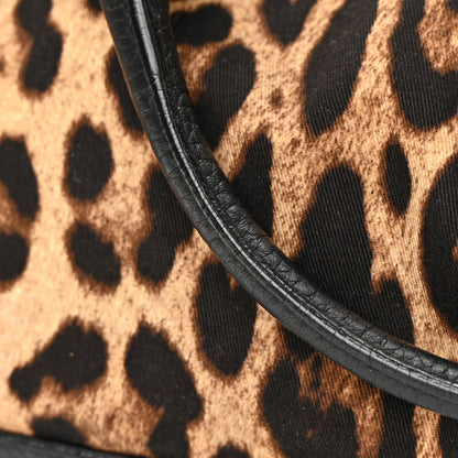 Dolce & Gabbana Calfskin Canvas Leopard Print Animalier Shoulder Bag Black 18 of 23