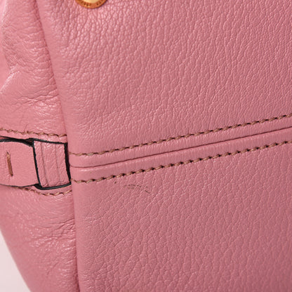 Miu Miu Goatskin Madras Zip Tote Rosa 13 of 14