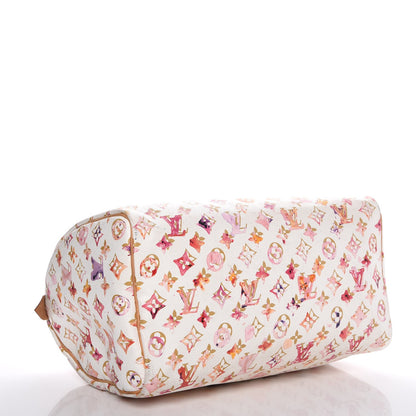 Louis Vuitton Watercolor Aquarelle Speedy 35 White 4 of 19
