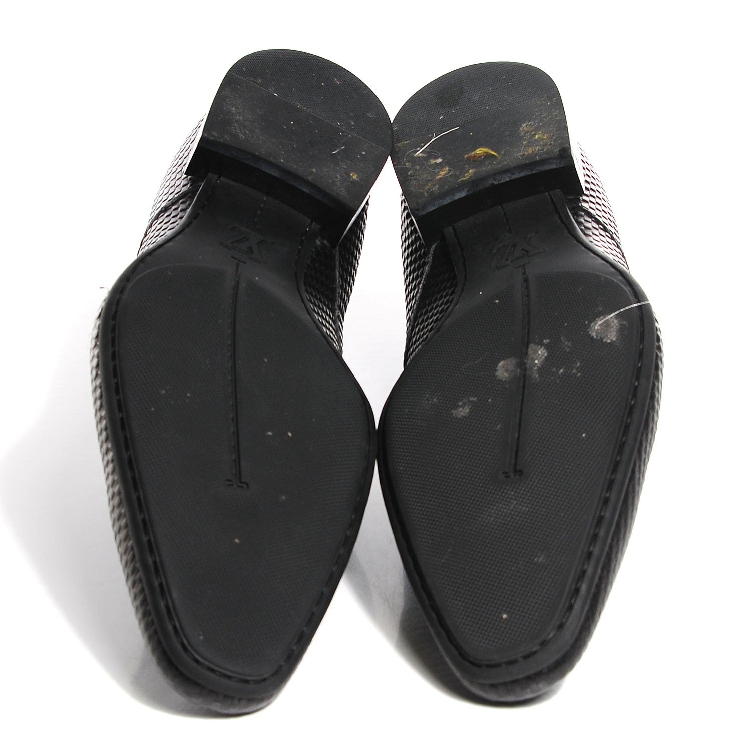 Louis Vuitton Mens Petit Damier Telegraph Derby Lace Up Shoes 12 Black 12 of 12
