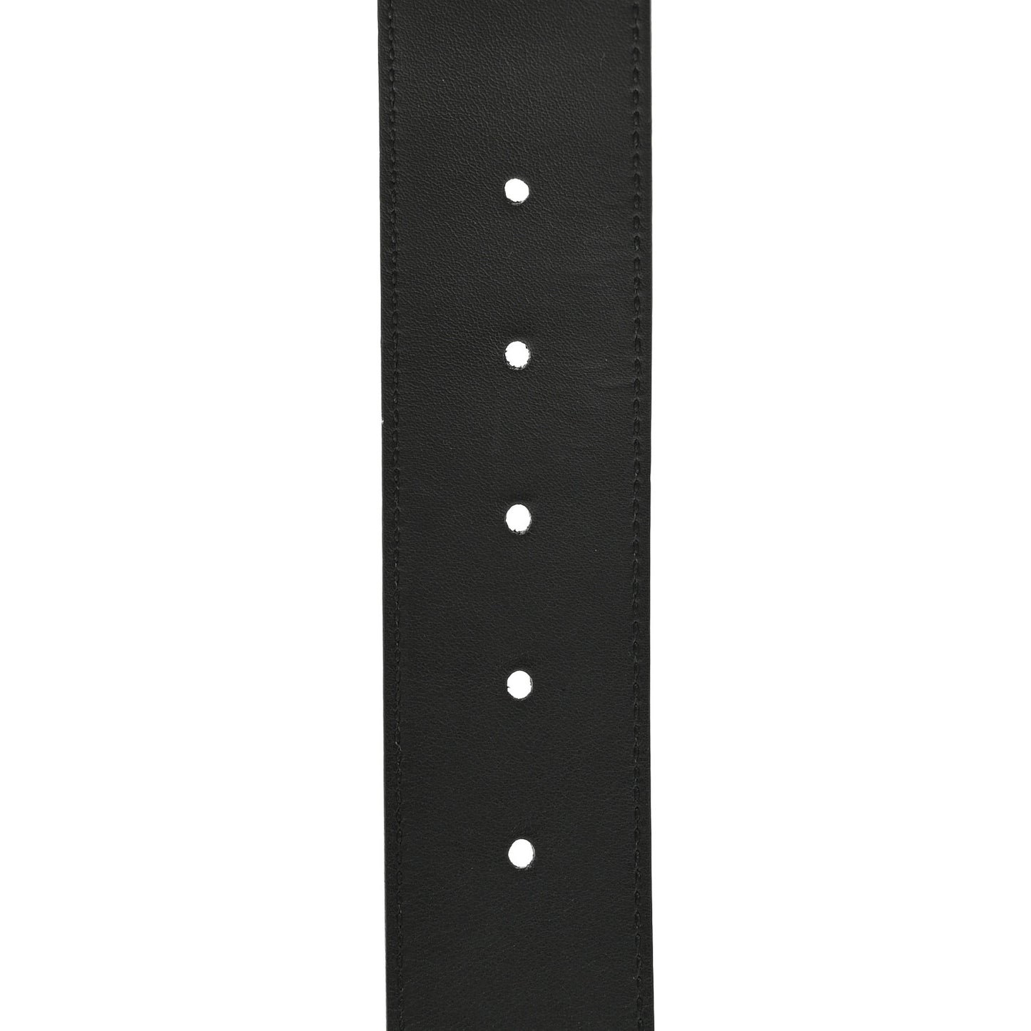 Moon Calfskin Pearl Double G 40mm Belt 85 34 Black Cream