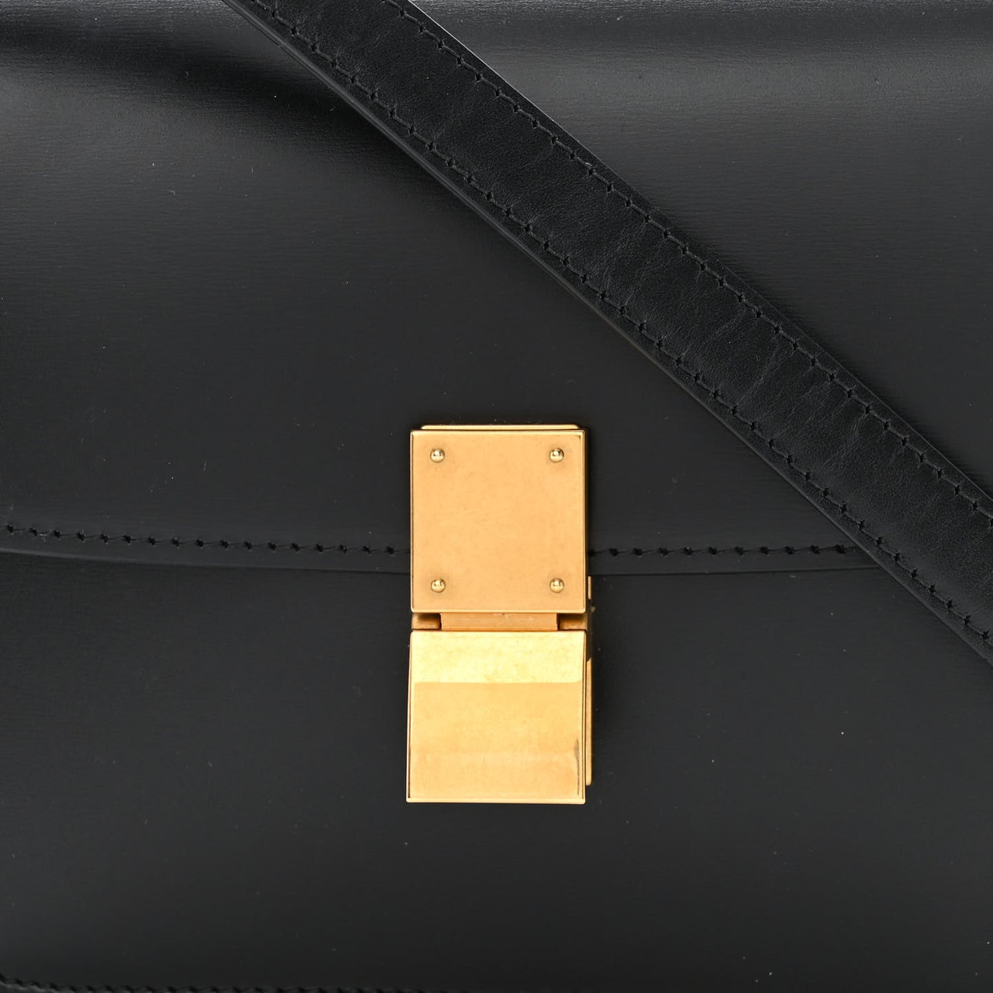 Box Calfskin Teen Classic Box Flap Bag Black