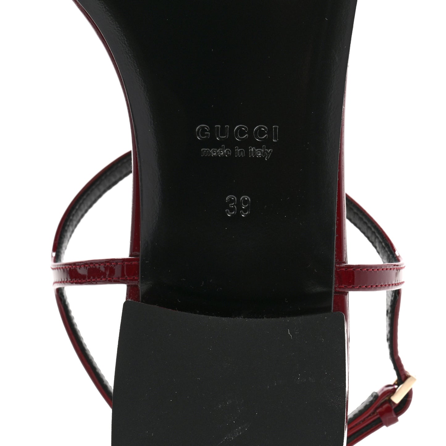 Vernice Crystal Signoria Thong Sandals 39 Rosso Ancora