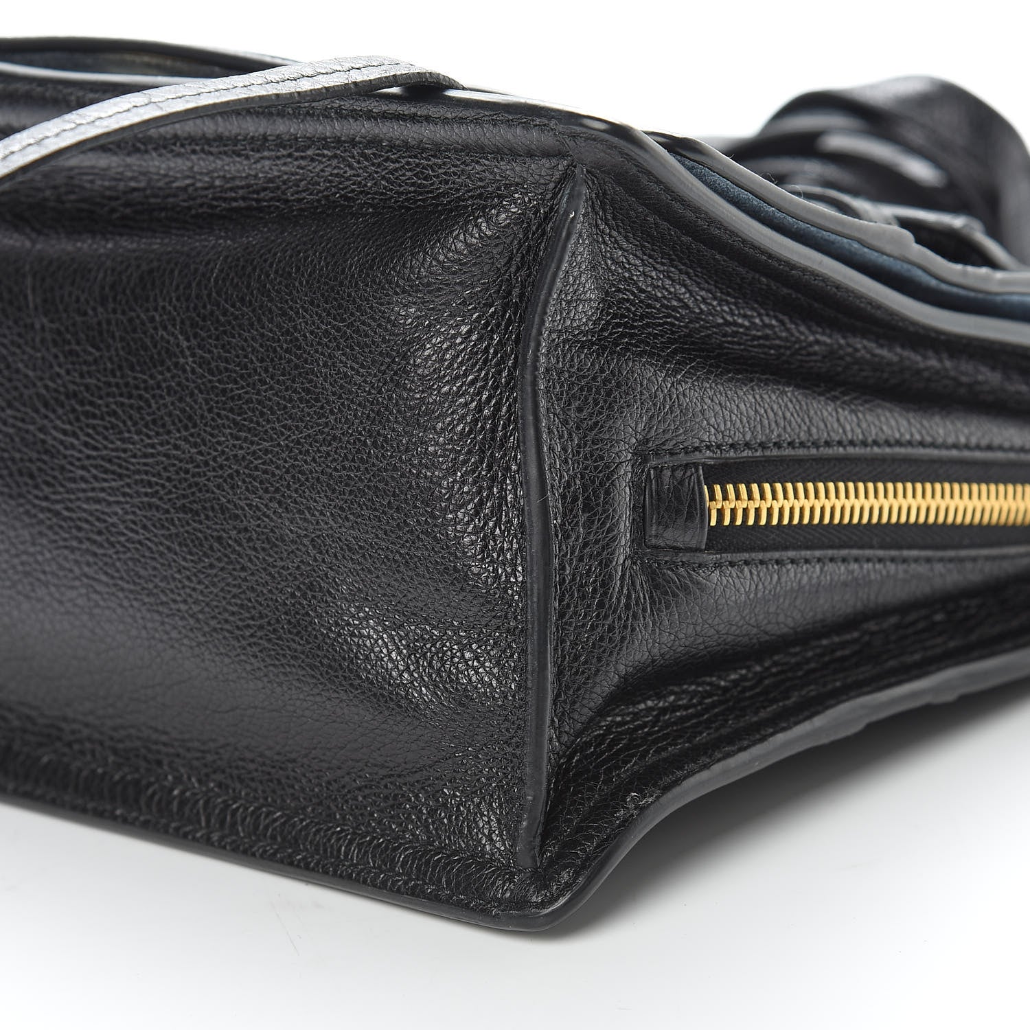 Prada Glace Calfskin Etiquette Flap Shoulder Bag Black 11 of 14