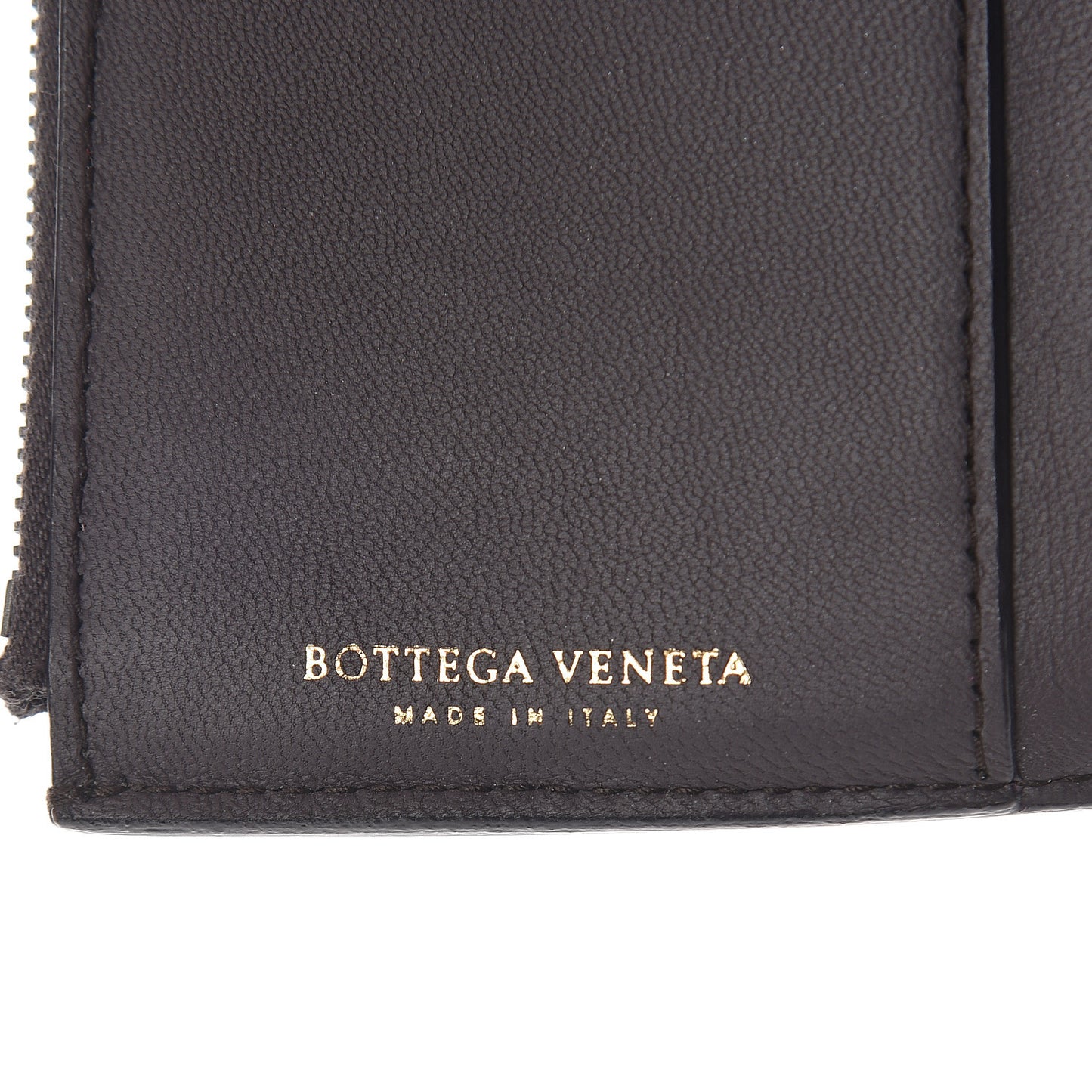 Nappa Intrecciato Compact Flap Wallet Light Graphite