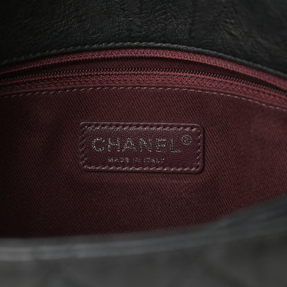 Chanel Crumpled Lambskin Quilted Medium Single Flap Black 6 of 13