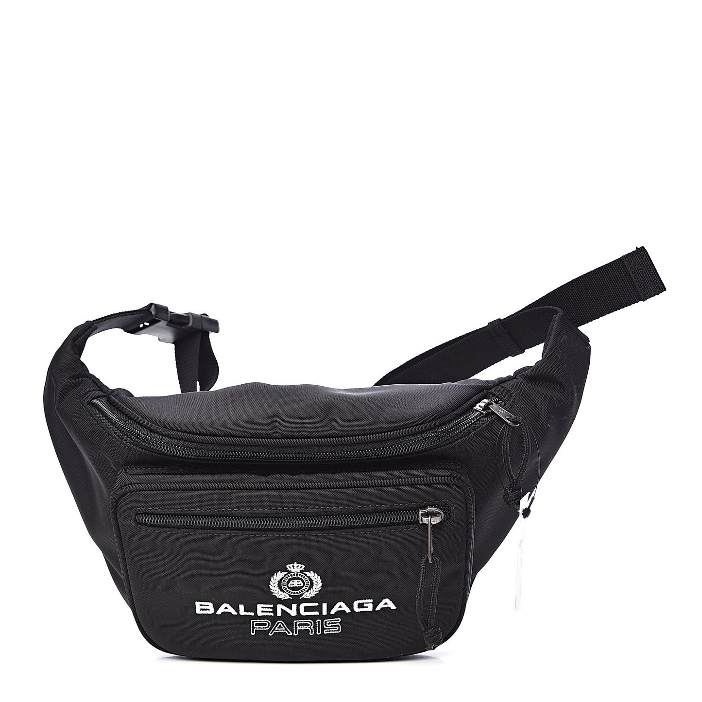 Nylon Crest Logo Embroidered Explorer Beltpack Black