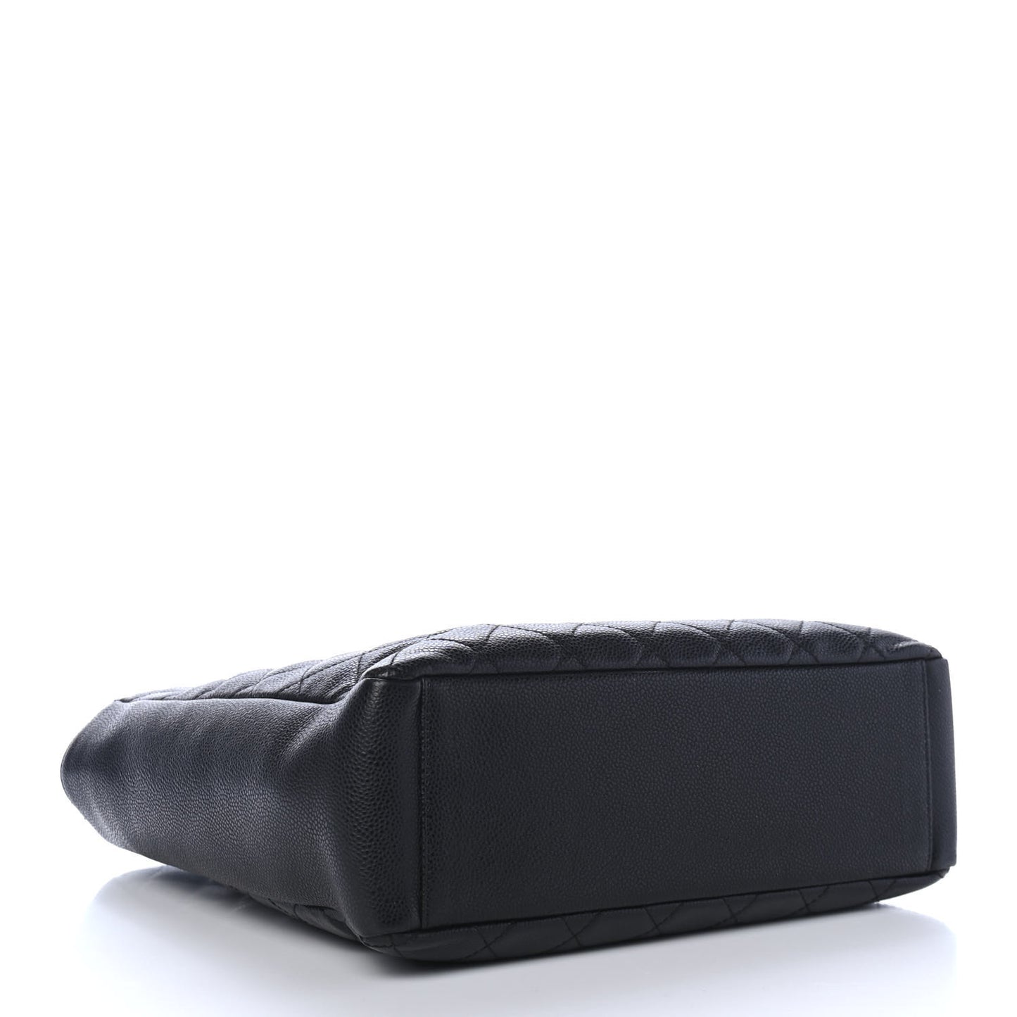 Caviar Quilted Vertical Grand Shopping Tote GST Black
