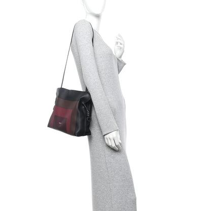 Loewe X ALBERS Nappa Calfskin Medium Flamenco Knot Clutch Black Burgundy 2 of 10