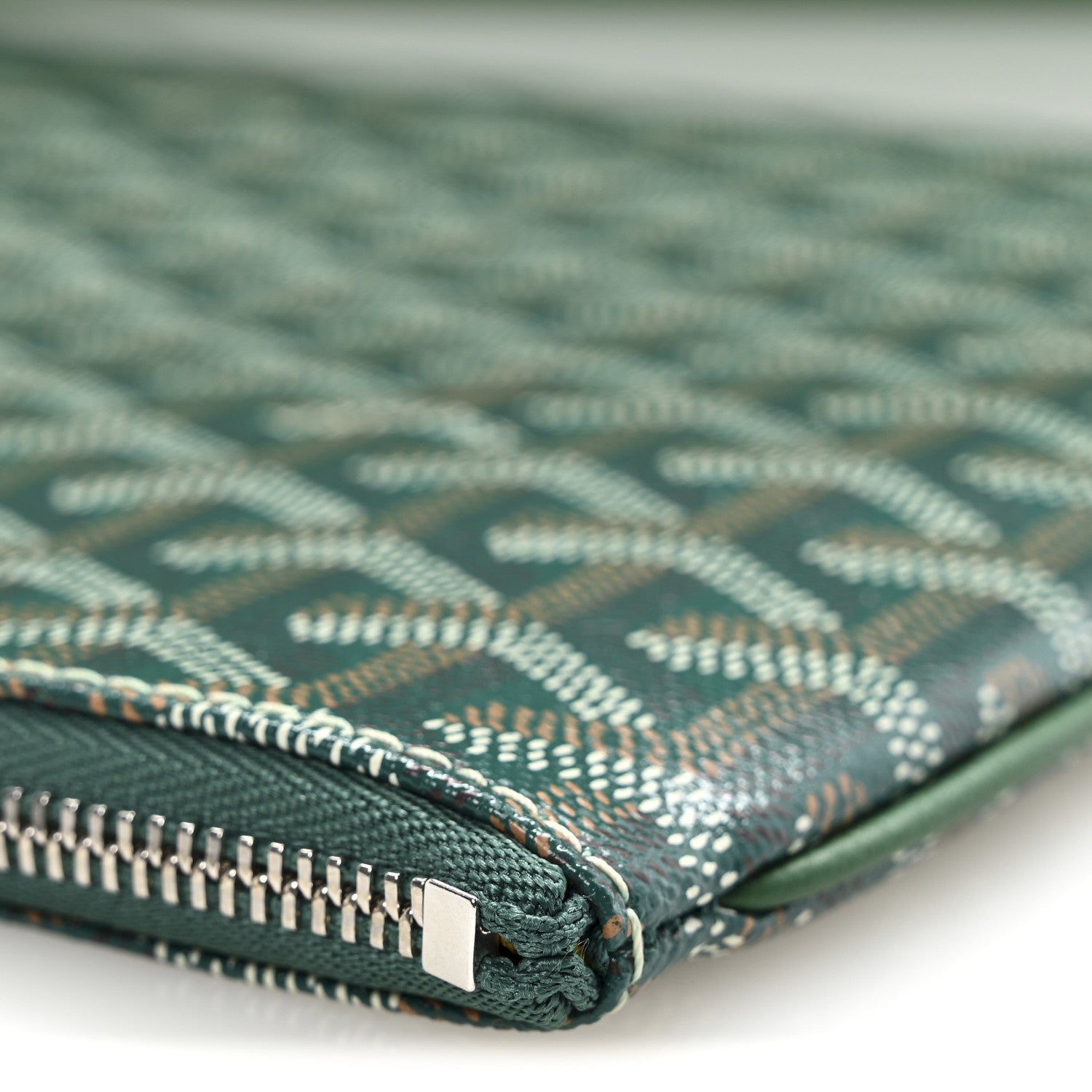 Goyard Goyardine Senat Pochette MM Green 8 of 10