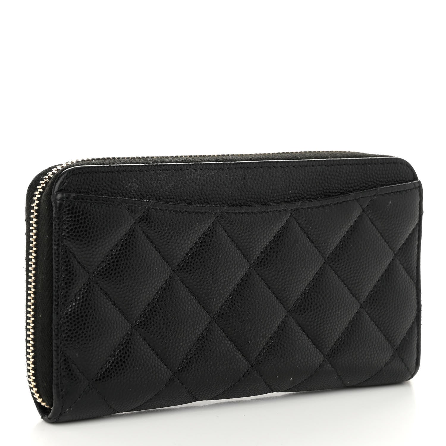 Chanel Caviar Quilted Medium Zip Around Wallet Black 3 of 11