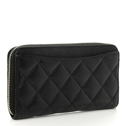 Chanel Caviar Quilted Medium Zip Around Wallet Black 3 of 11