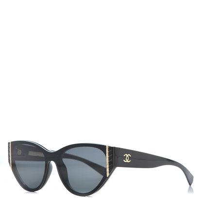 Chanel Acetate Cat Eye Sunglasses 6054 Black 1 of 8