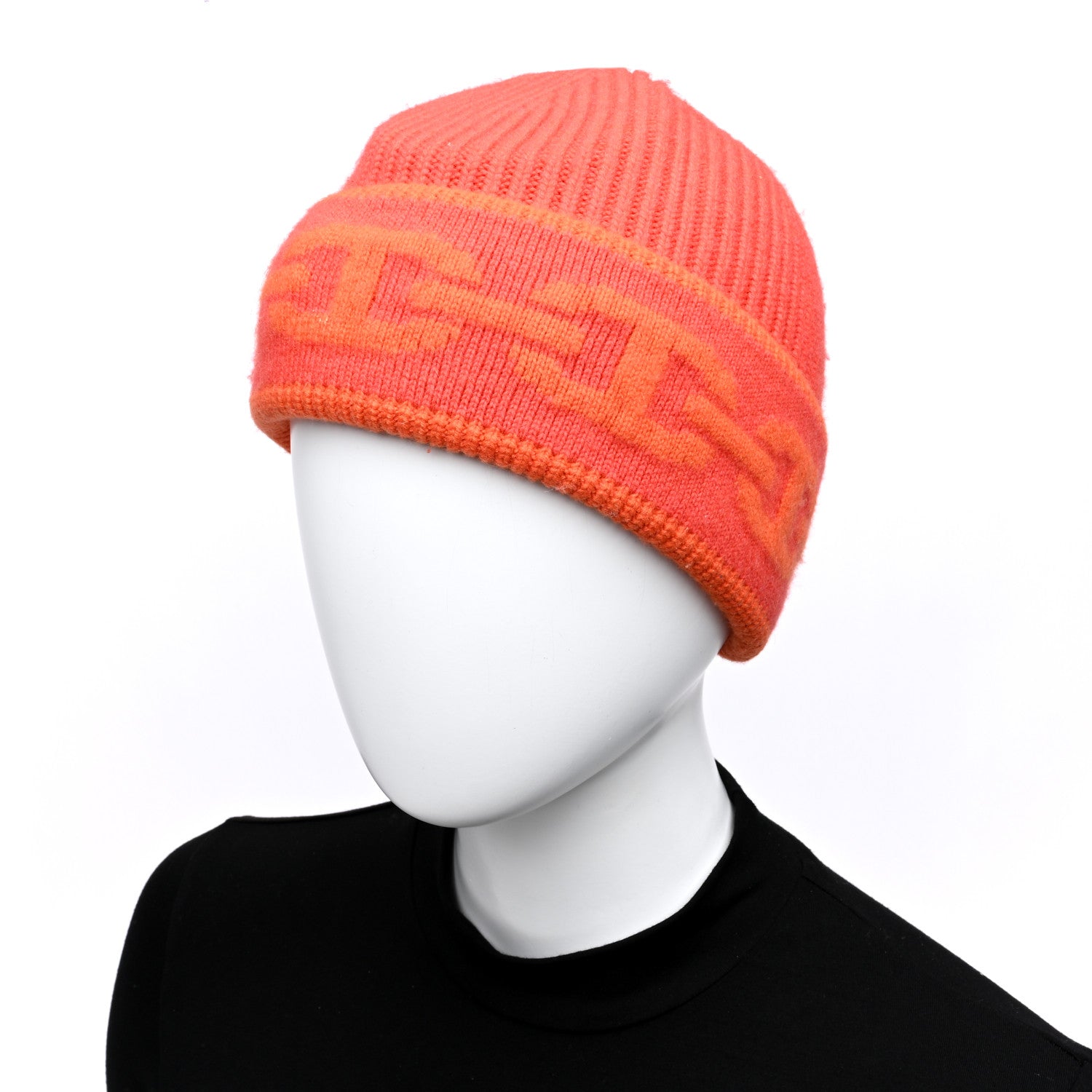 Hermes Cashmere Knit Heaven Beanie M Rouge Cornaline Orange Pop 2 of 5