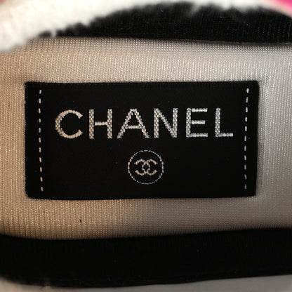 Chanel Nylon Calfskin Suede Womens CC Sneakers 37 Fuchsia Pink 9 of 11