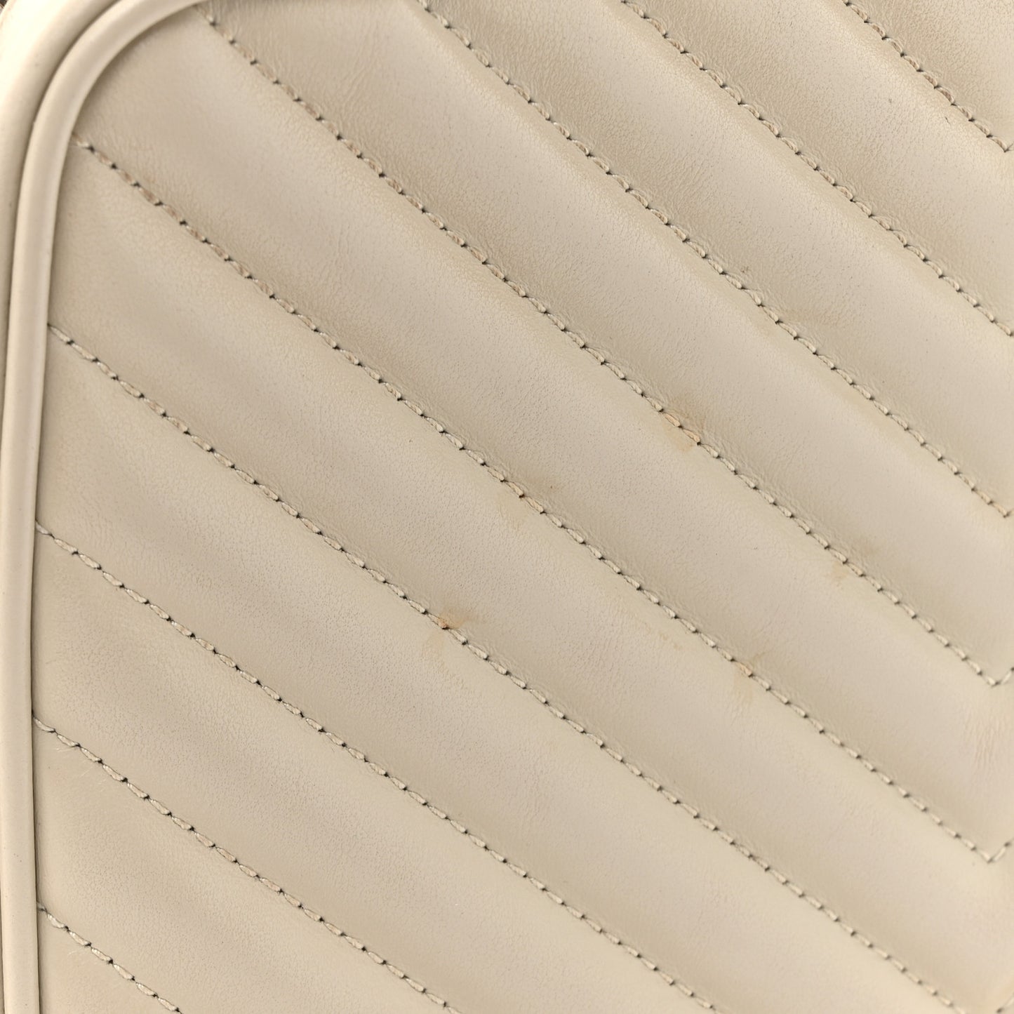 Calfskin Matelasse Monogram Lou Camera Bag Crema Soft