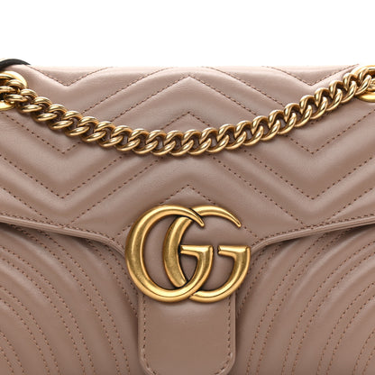 Gucci Calfskin Matelasse Small GG Marmont Shoulder Bag Porcelain Rose 8 of 10