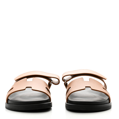 Hermes Calfskin Womens Chypre Sandals 39 Natural 2 of 9