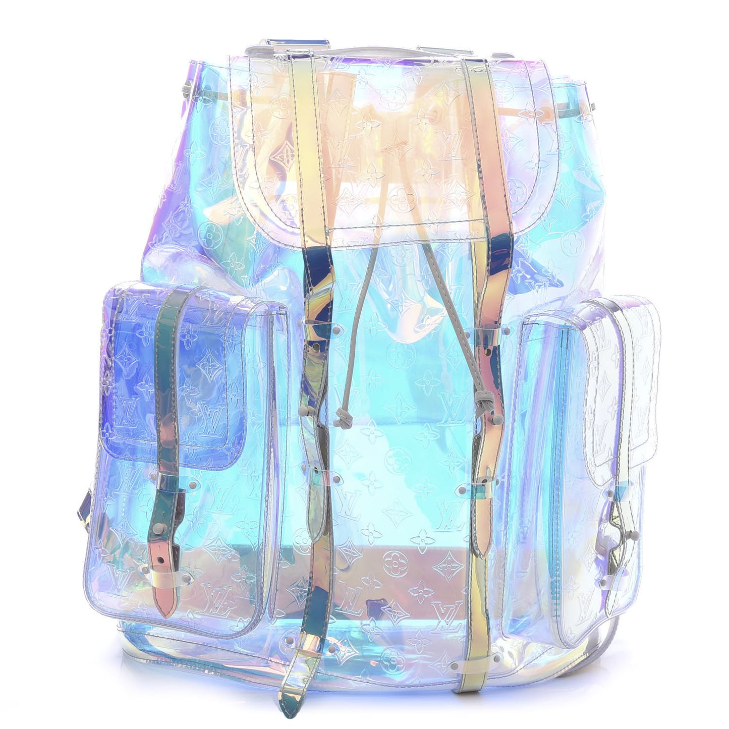 PVC Monogram Christopher Backpack GM Iridescent Prism