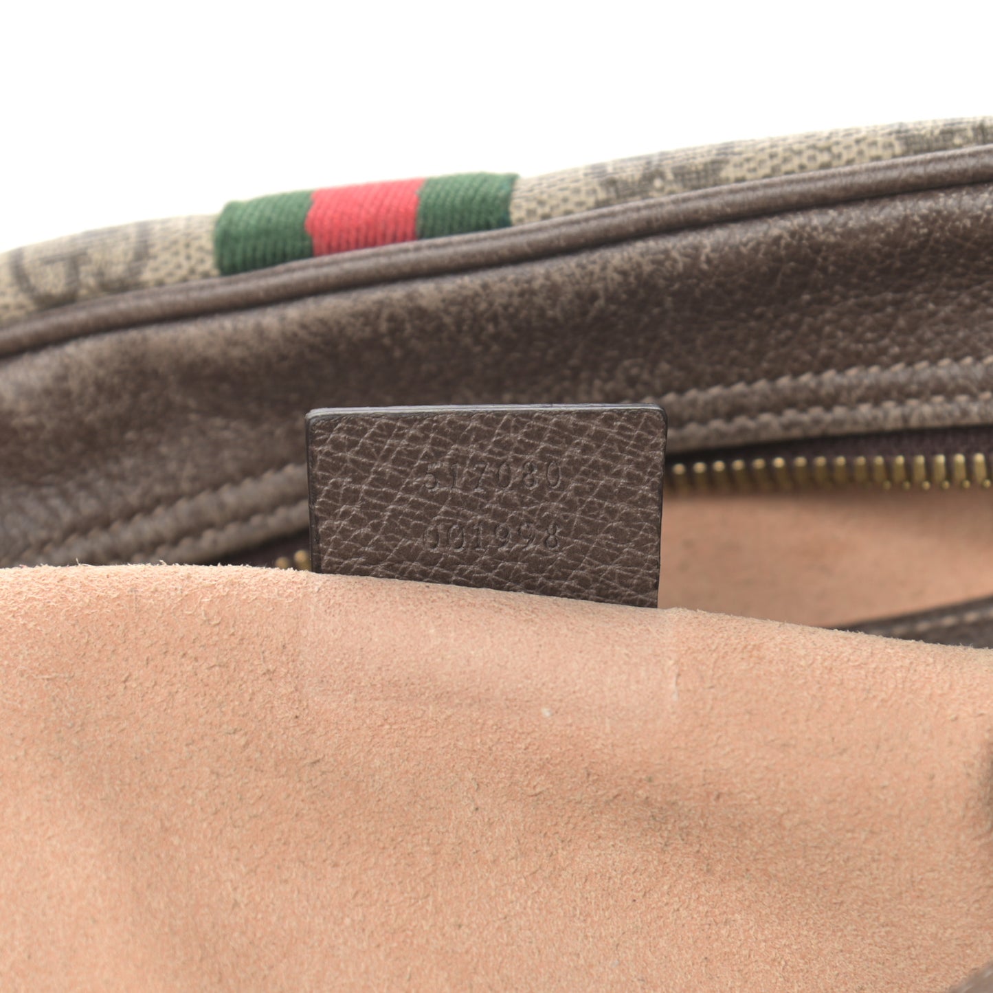 GG Supreme Monogram Web Small Ophidia Shoulder Bag Brown