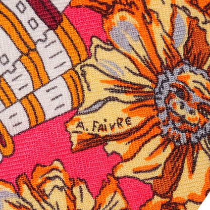 Hermes Cashmere Silk La Danse Du Cheval Marwari Shawl 140 6 of 7