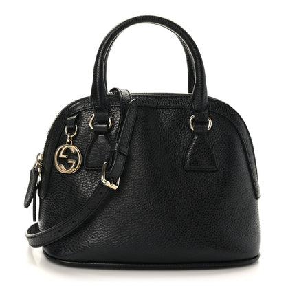 Gucci Dollar Calfskin Small GG Charm Dome Bag Black 1 of 9