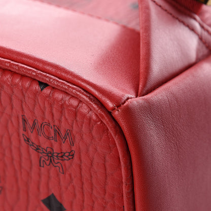 MCM Visetos Medium Duke Backpack Ruby Red 13 of 14