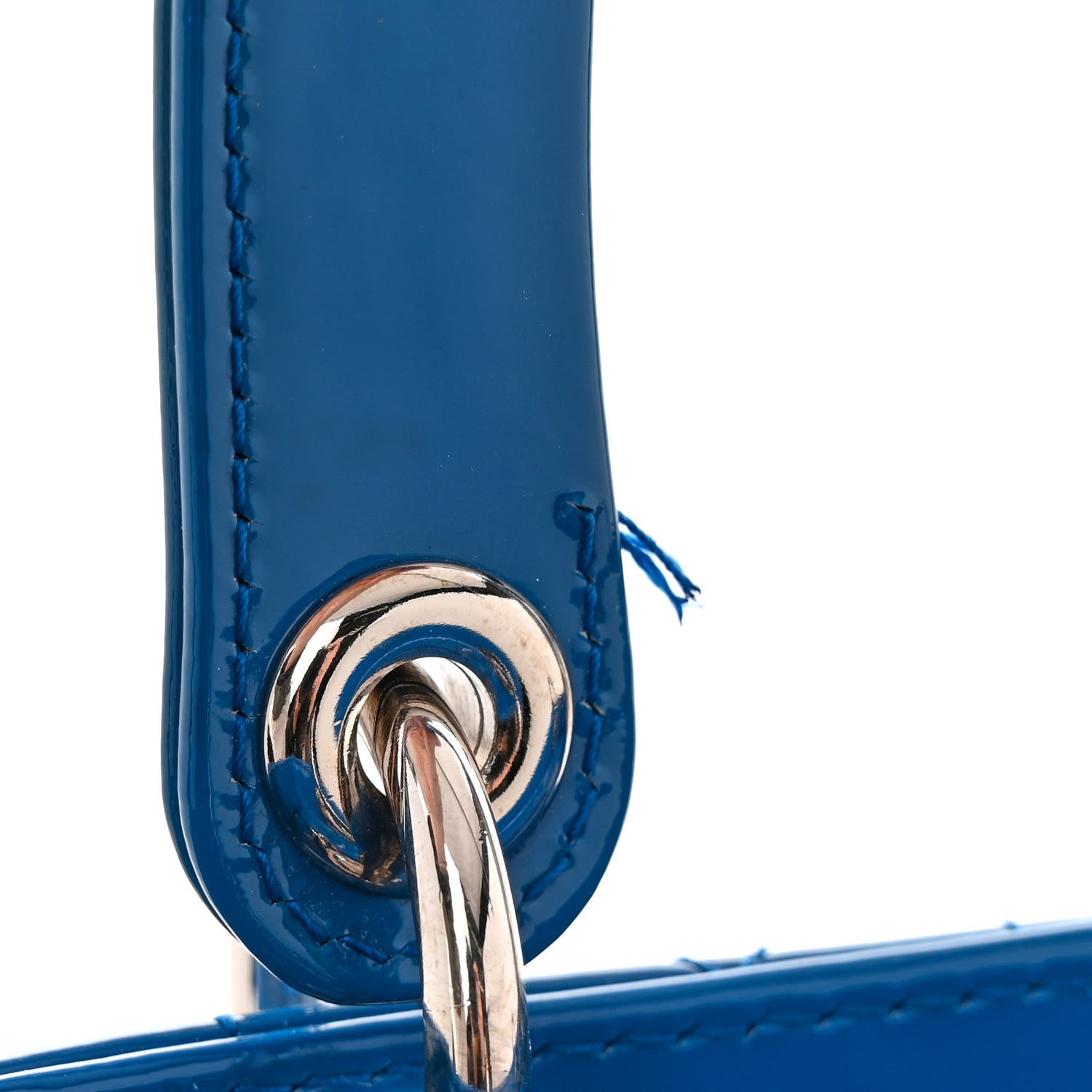 Christian Dior Patent Cannage Medium Lady Dior Blue 11 of 11