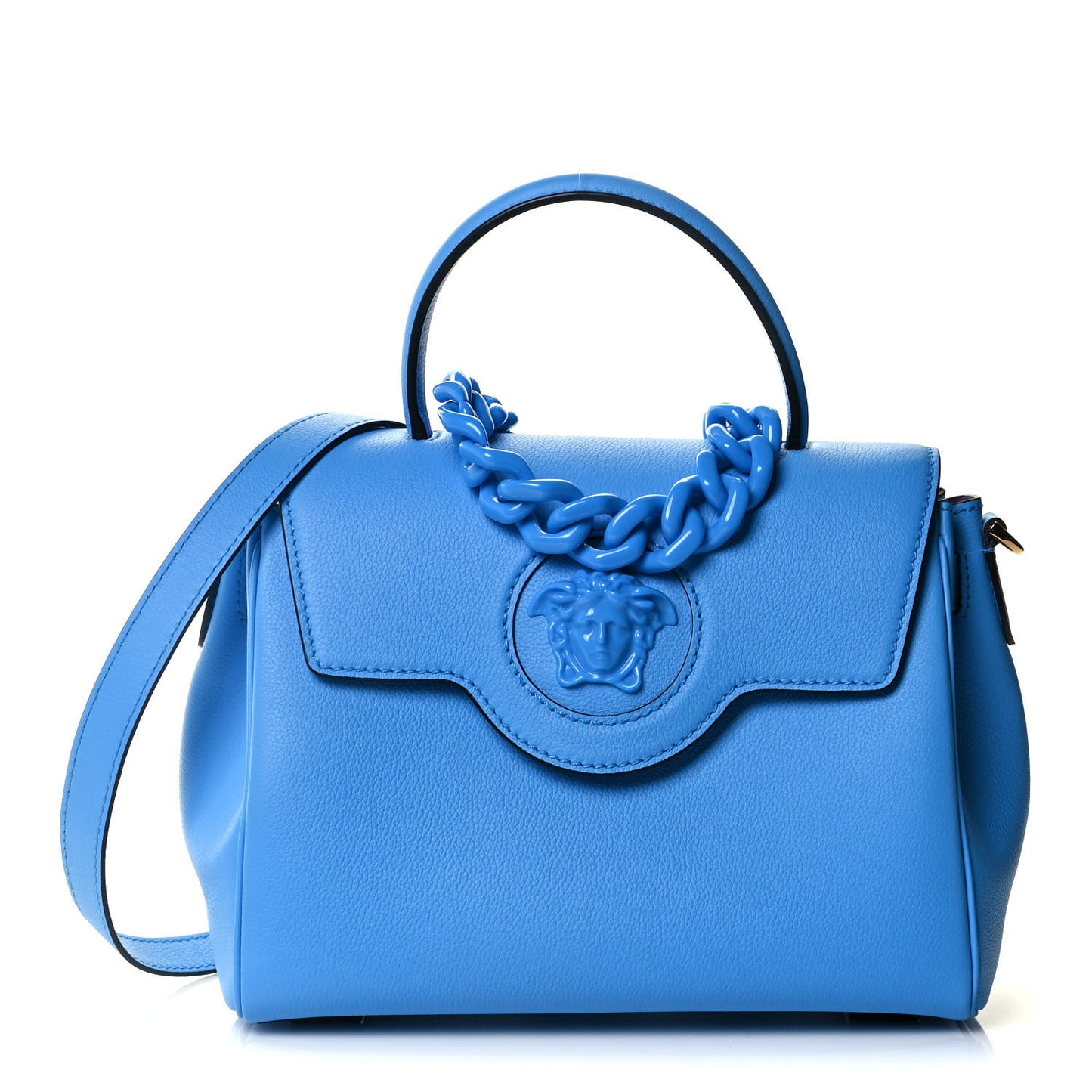 Calfskin Medium La Medusa Bag DV Blue