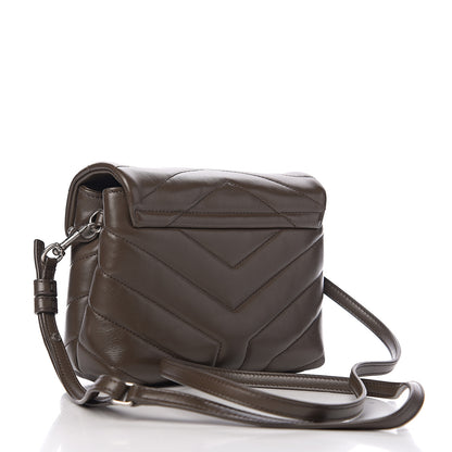 Saint Laurent Calfskin Y Quilted Monogram Toy Loulou Crossbody Bag Faggio 2 of 9