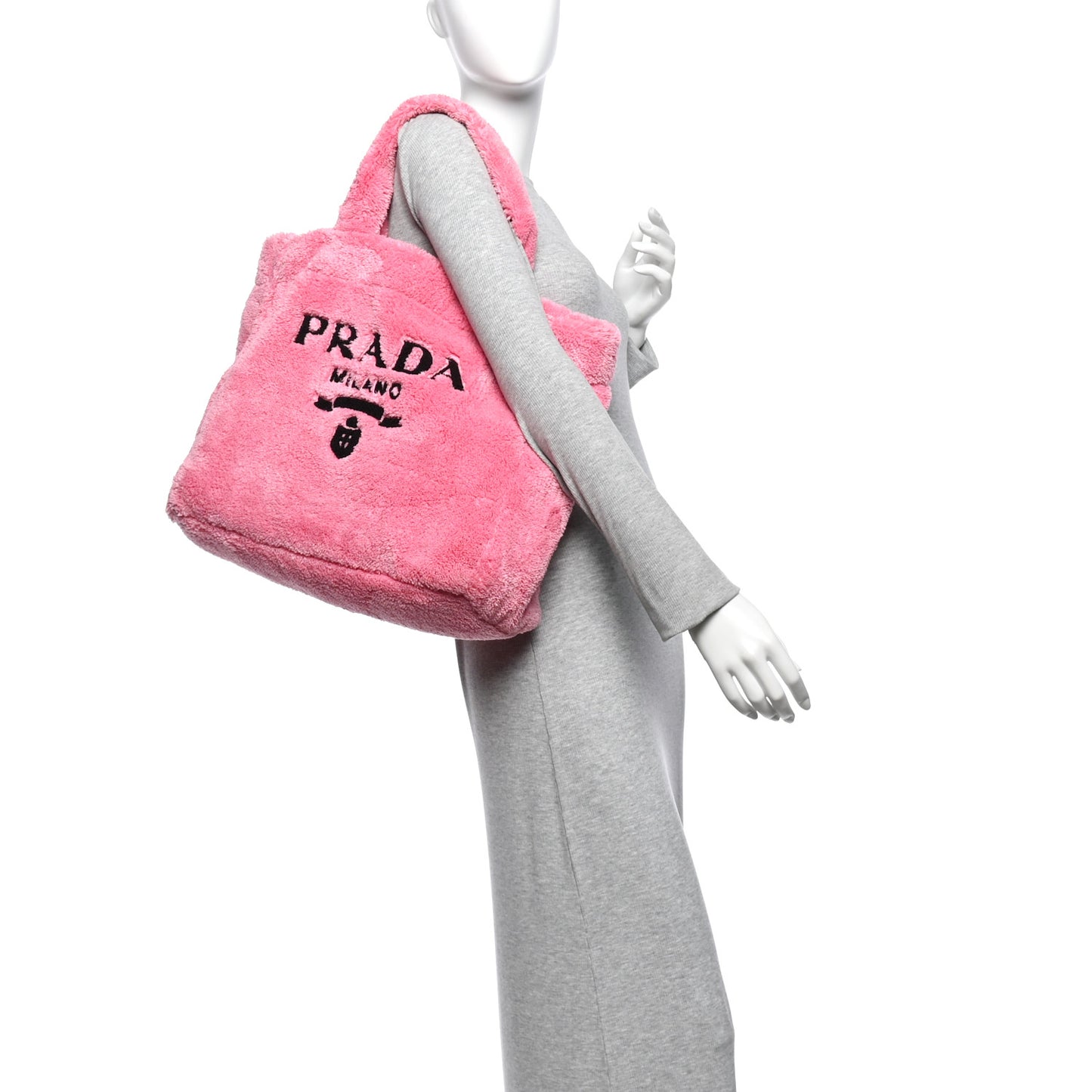 Terry Cloth Tote Bag Petalo Black