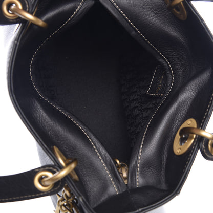 Christian Dior Grained Calfskin Medium Lady Dior Black 5 of 11