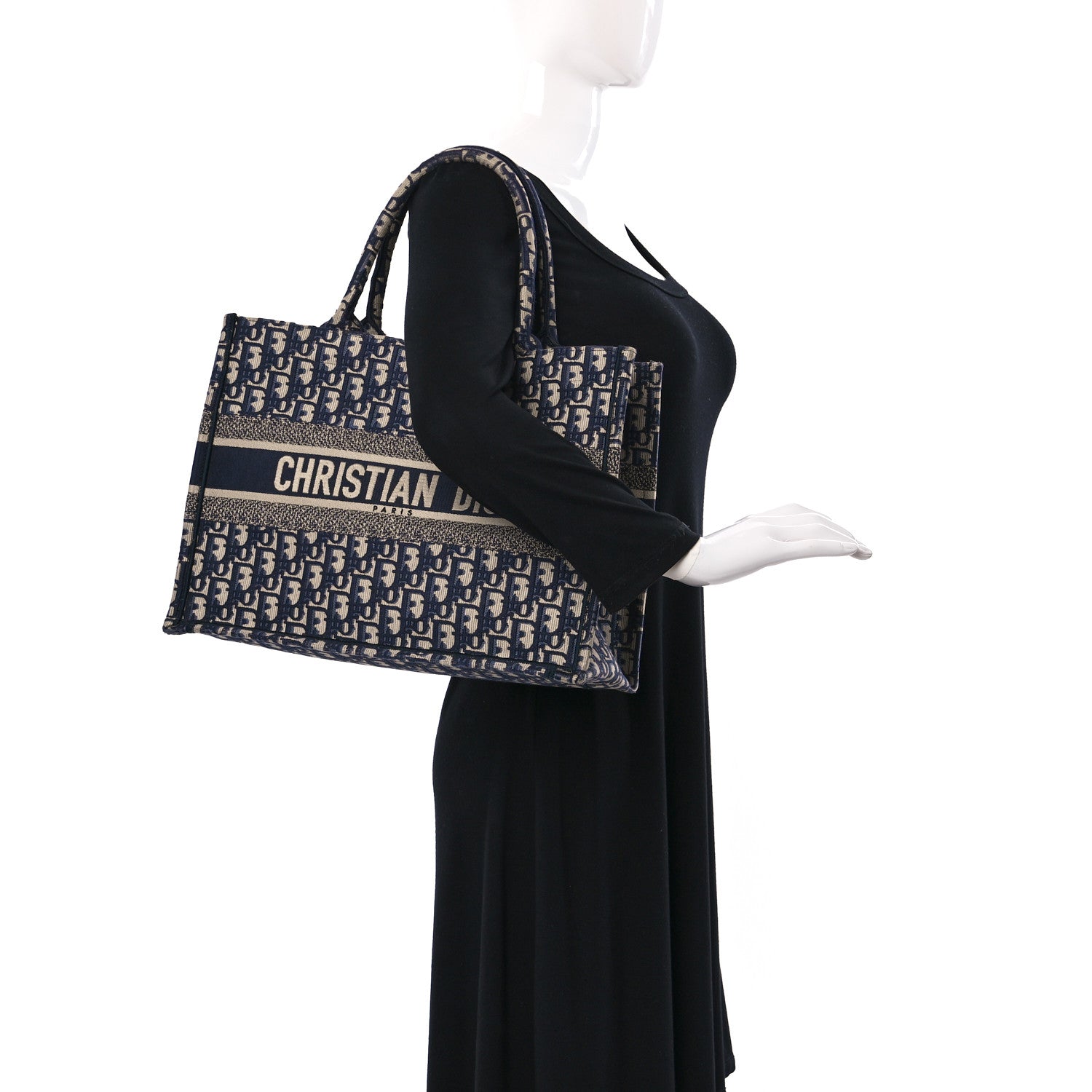 Christian Dior Oblique Medium Book Tote Blue Multicolor 2 of 9
