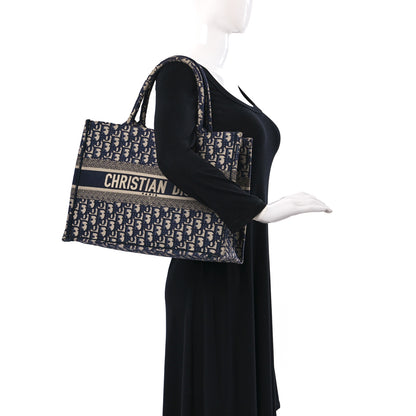 Christian Dior Oblique Medium Book Tote Blue Multicolor 2 of 9